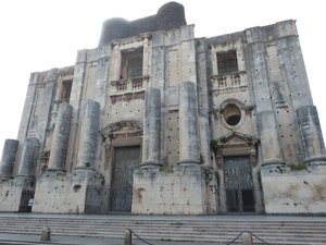 Largest church in Sicily, unfinished facade