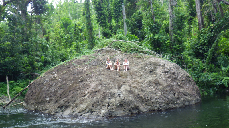 Me, Meagan and Shelly on the rock