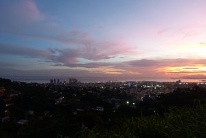 Sunset over Port of Spain