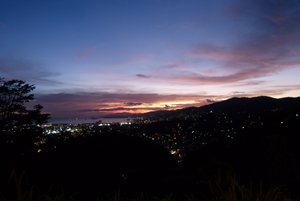 Sunset over Port of Spain
