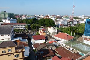 View of Vientiane from hotel roof