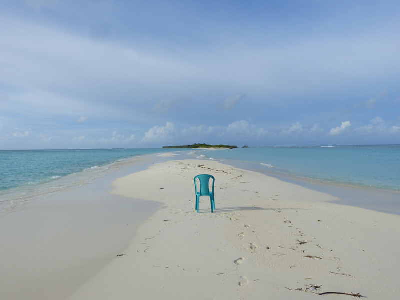 This time I took a chair with me to the sand bar