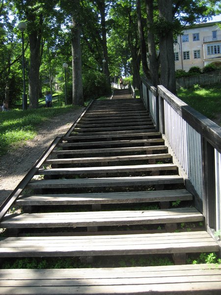 Stairs from lake