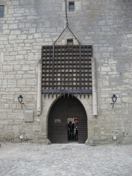 Entry to castle courtyard