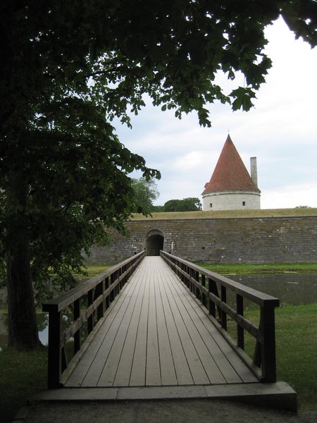 Walk to castle over moat