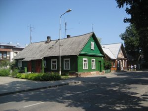 Wooden houses in Trakai