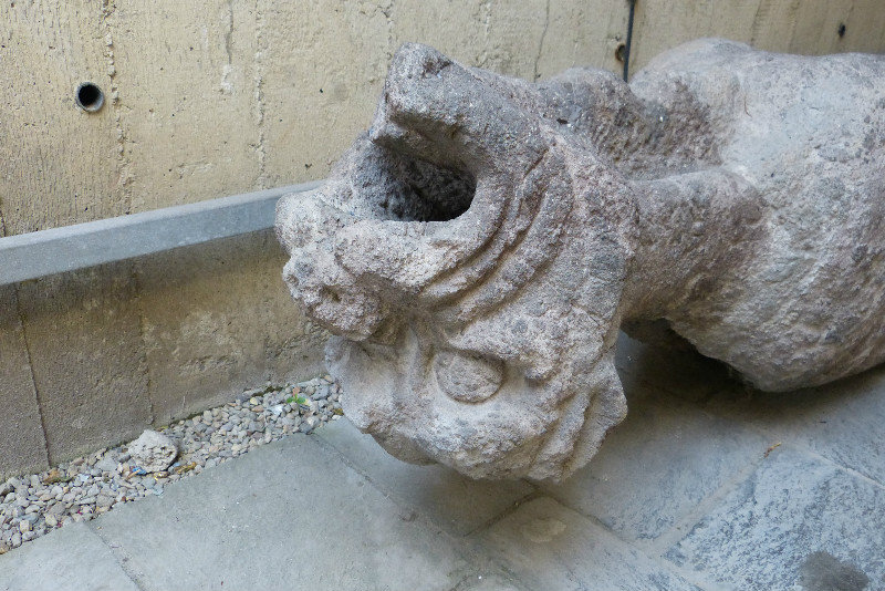 Statue in underground archaeological find