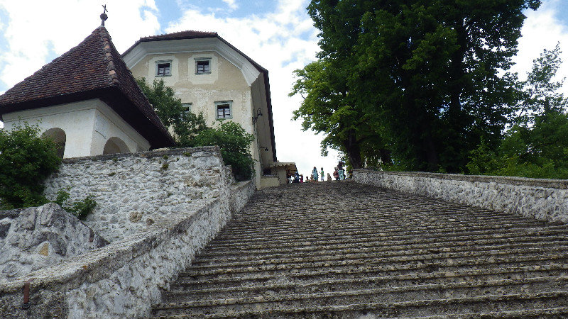 Steps up the island church