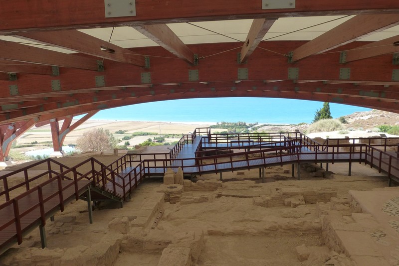 Ancient Kourion - mosaics and building ruins protected