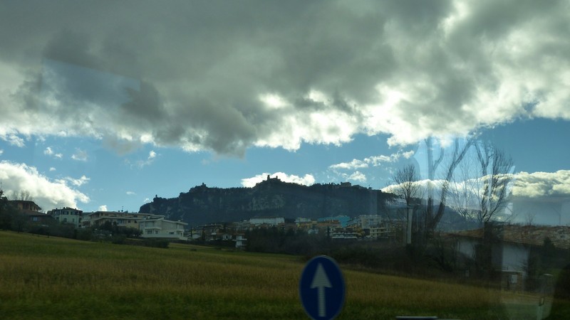 This is the mountain where it is all perched - you can just make out the three towers, sort of