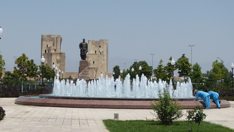 Fountains near palace ruins