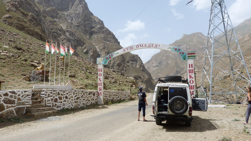 Wakhan valley, with our van and driver