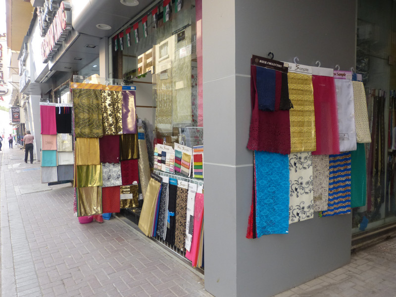 Lots of fabric shops in the old town