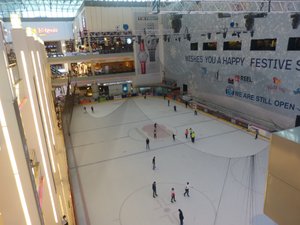 Ice skating rink in mall