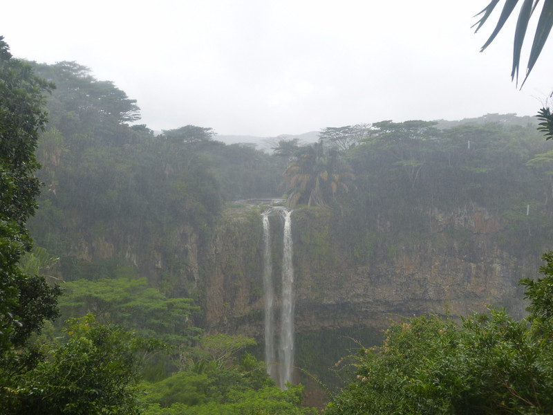 Waterfall in Chameral in the rain