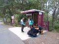 Bus stop after the hike