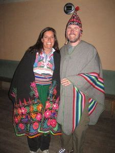Katie & Jason in Quechuan garb