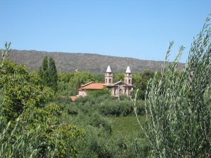 View of monastery from Paradigm vineyards