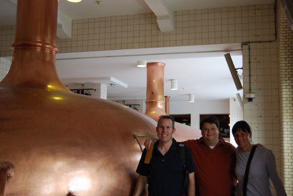 Jason, Kell & Christel enjoy a tour of Heineken Brewery