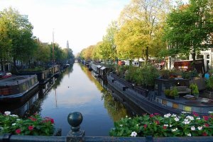 Scenic canals of Amsterdam
