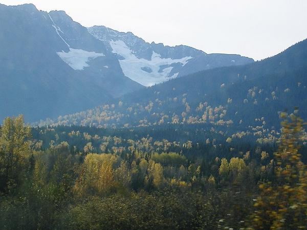 Hudson Bay Mountain and Kathlyn Glacier, seen from the Skeena train