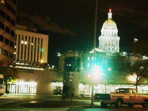 Downtown Denver at night