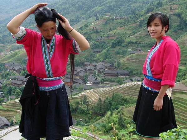 Yao ethnic minority women at the Dragon's Backbone Rice Terraces