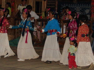 A Mosuo courtship dance put on for tourists