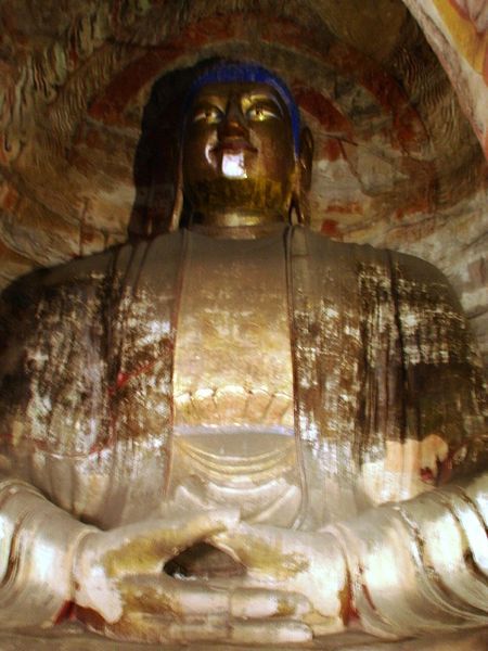 Buddha in Cave 6 of Yungang Caves, near Datong