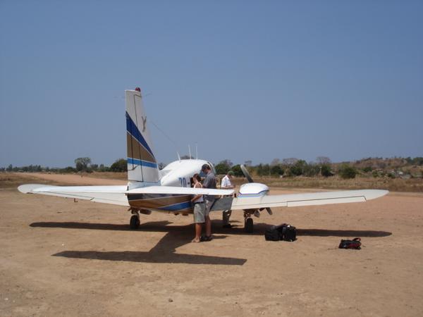 Light aircraft at Likoma Island airstrip