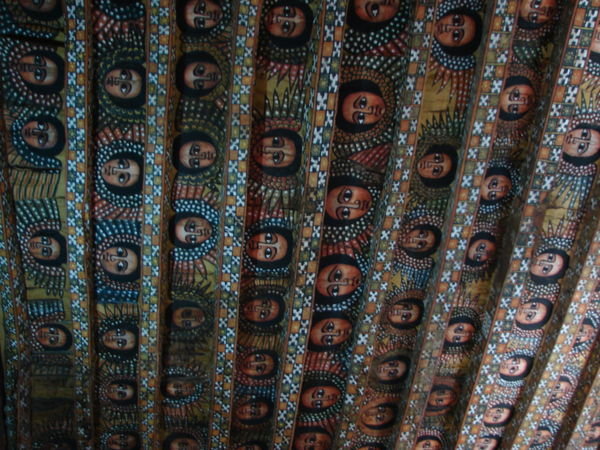 The Ceiling of Debre Berhan church , Gonder