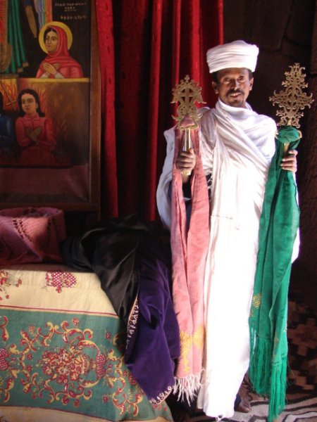 Priest in one of the churches in Lalibela