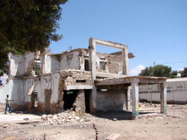 One of the buildings that hasn't been rebuilt in Berbera
