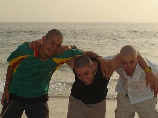 The Lads on the beach