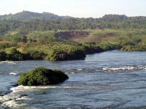 View of Bujagali Falls from the Nile Rivers Explorers Campsite
