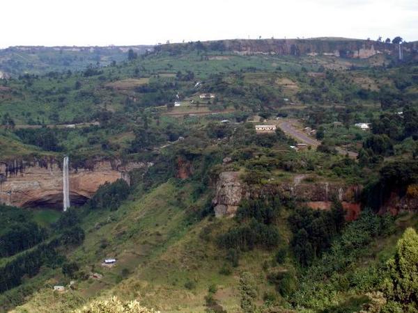 View of Sipi Falls from Crows Nest Campsite