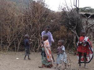 Masai kids at the Masai village