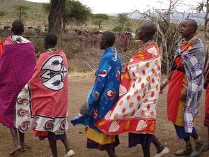 Masai women dancing
