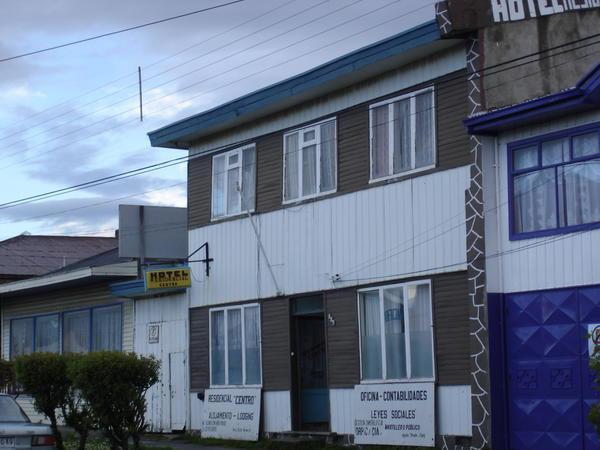View of the Hotel Centro, Puerto Natales from the street
