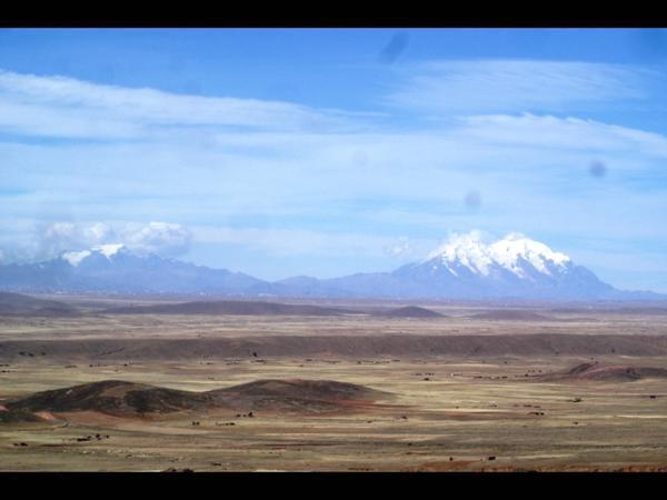 Altiplano view with Illimani in the background