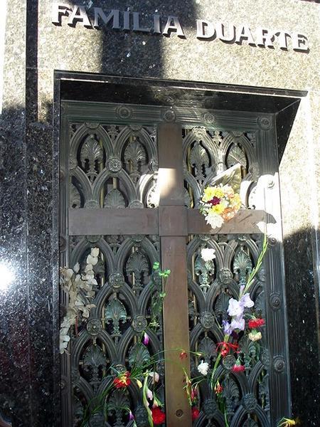 The tomb of Eva Peron. Cementerio de la Recoleta, Buenos Aires