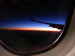 plane sunset
