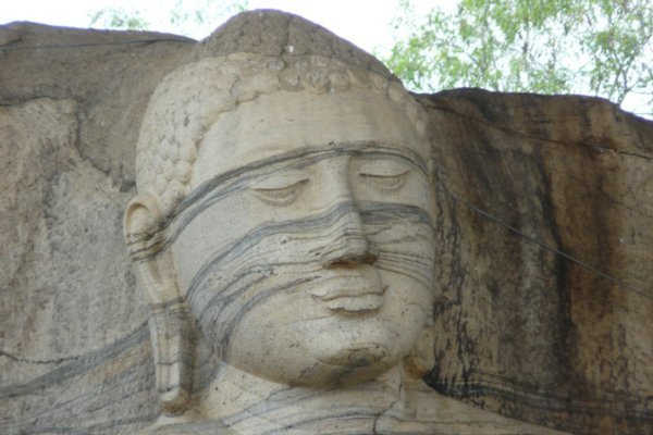 Close of of Buddha's face