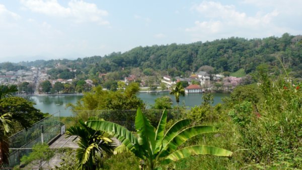 View over Kandy Lake and City