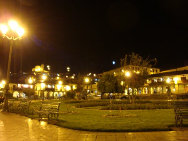 Plaza de Armas at night, Cusco