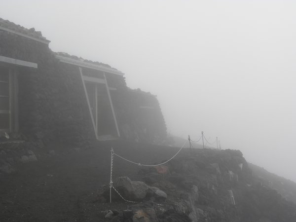 Shelters on top of Fujisan