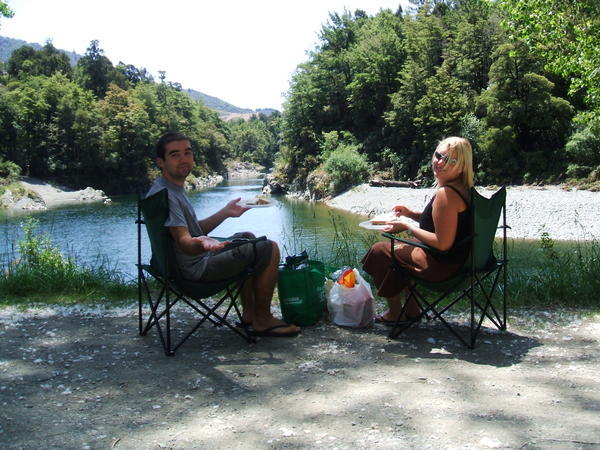 lunch by a river