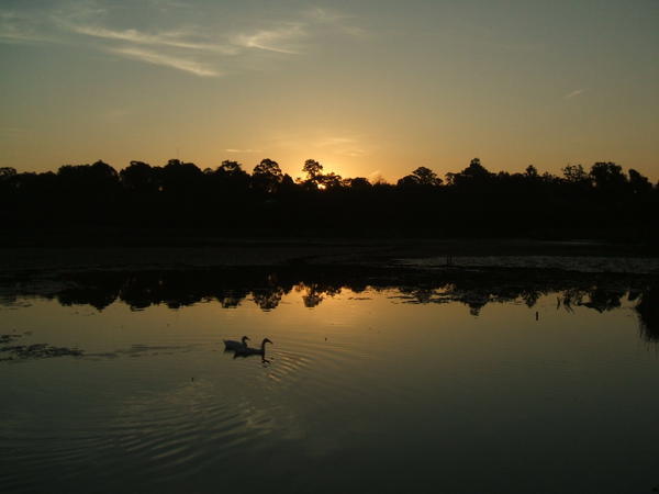 sunset over the lagoon, glenbrook