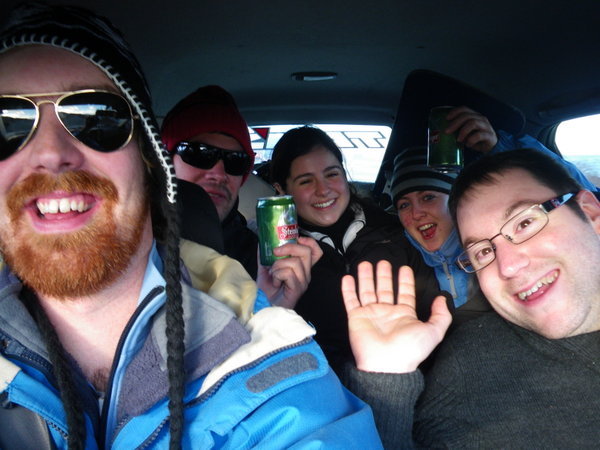 The Crew en route to the slopes