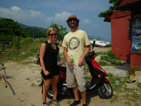 Denise and I With Our Scooter